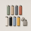 Assorted disposable lighters and a metal flip-top lighter