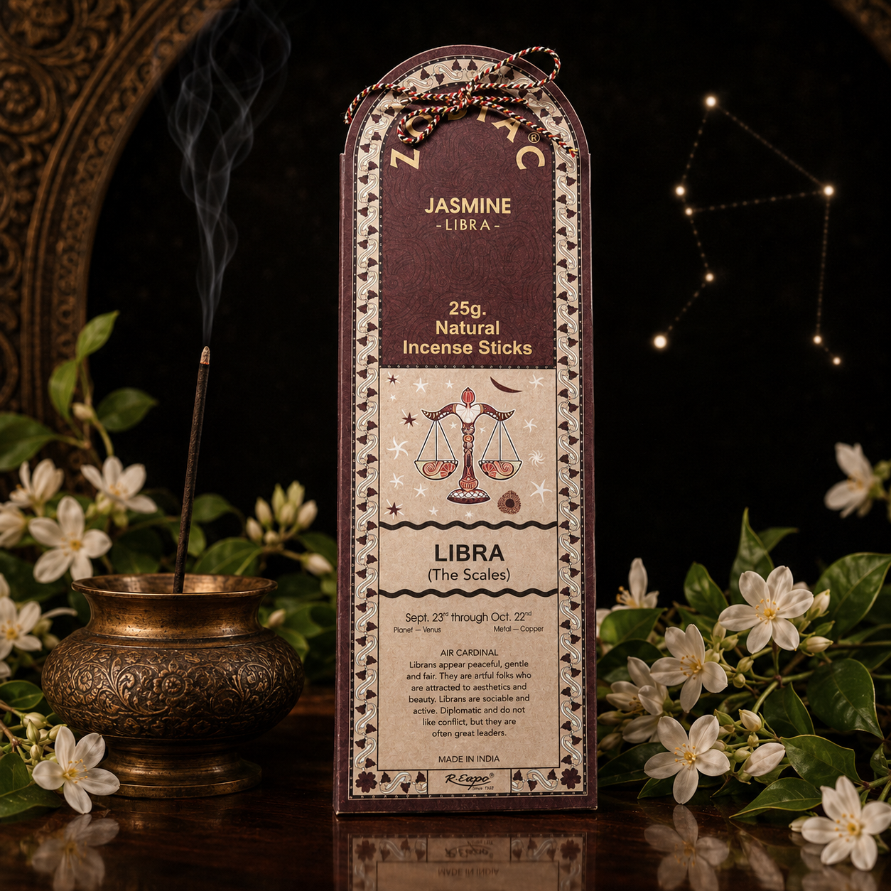 Song of India Libra Jasmine Zodiac Incense Sticks – 25g