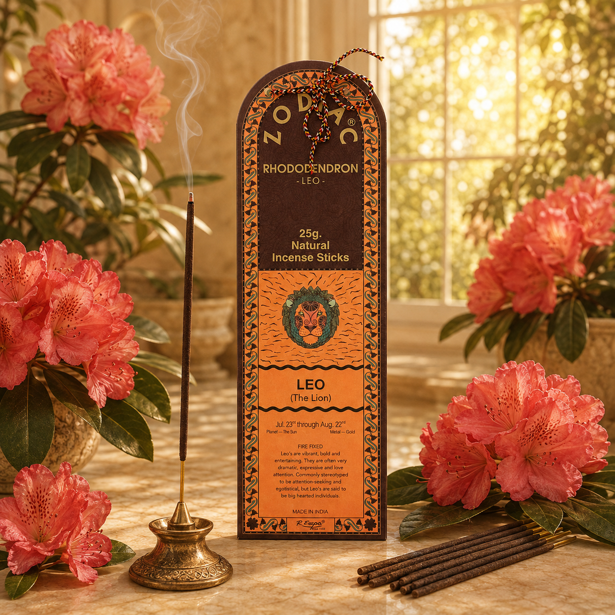 Song of India Leo Rhododendron Zodiac Incense Sticks – 25g
