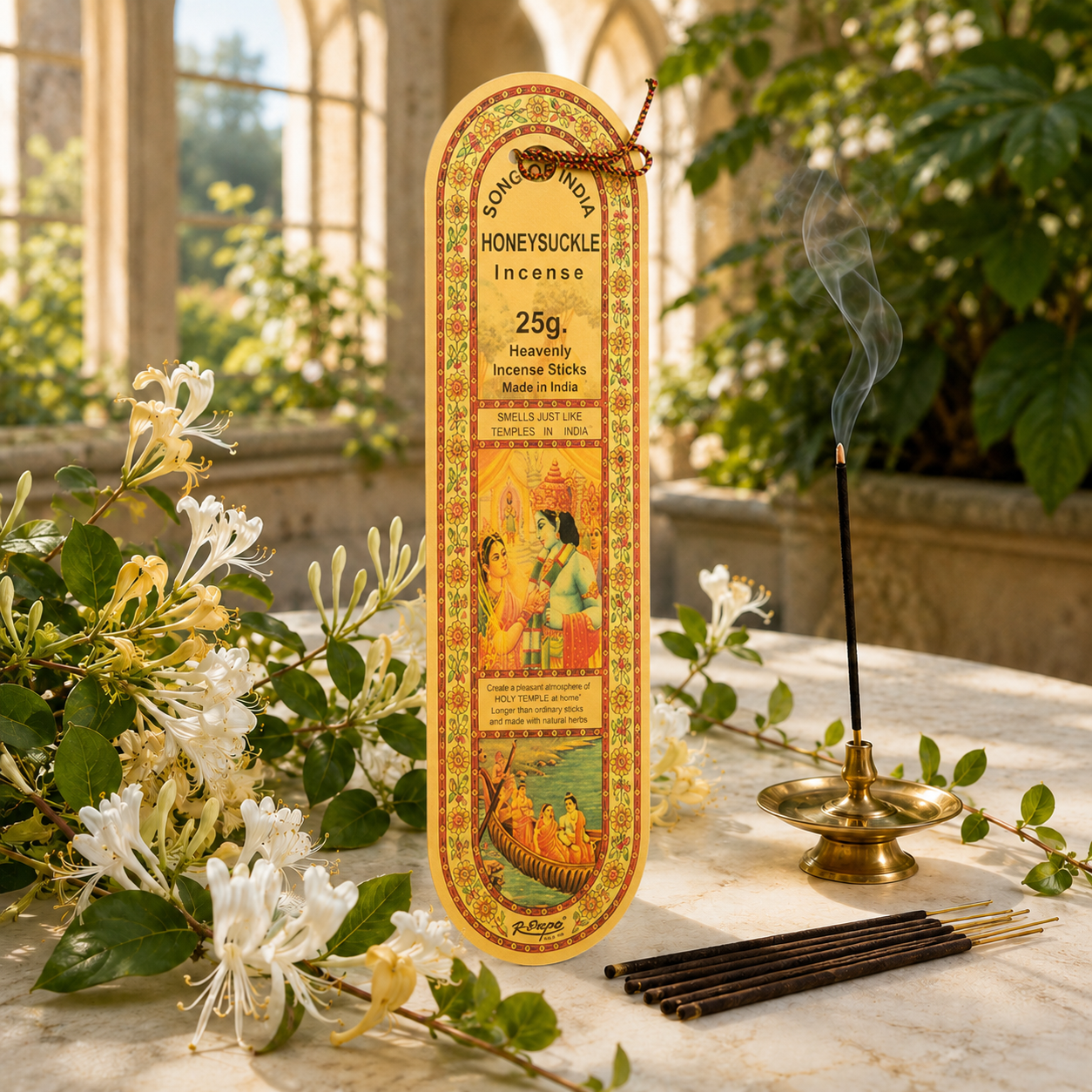 Song of India Honeysuckle Incense Sticks 25g – Sweet Floral Fragrance