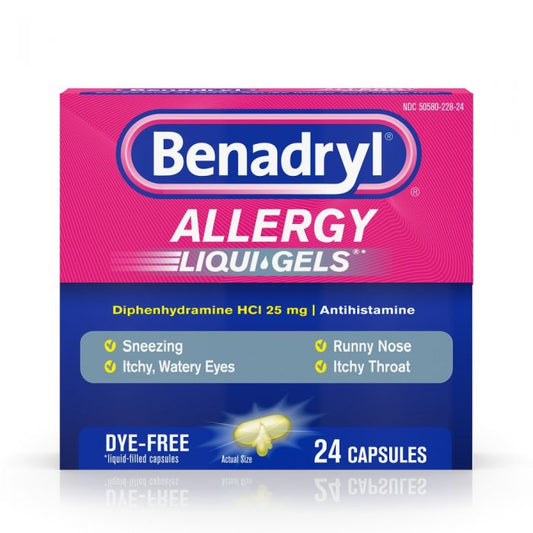 Benadryl Allergy Liquid Gels 25 ct. #1249