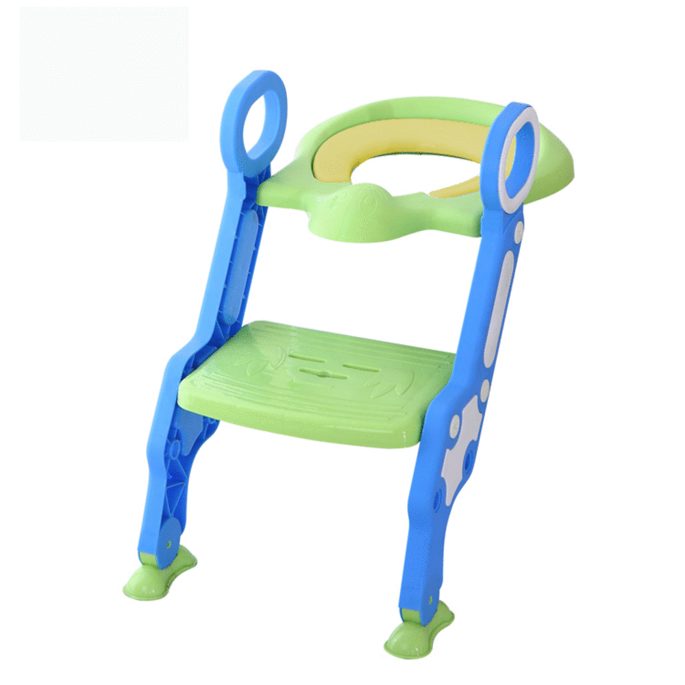 Baybee Paws Children's Potty Toilet Trainer Seat with Step Ladder (Blue-Green)