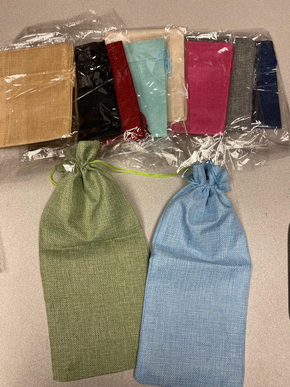 Wine Champagne Bag with Draw String 2 ct