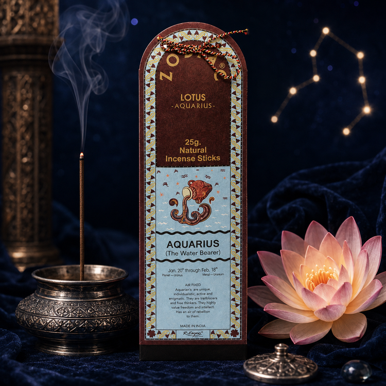 Zodiac incense sticks with brass burner
