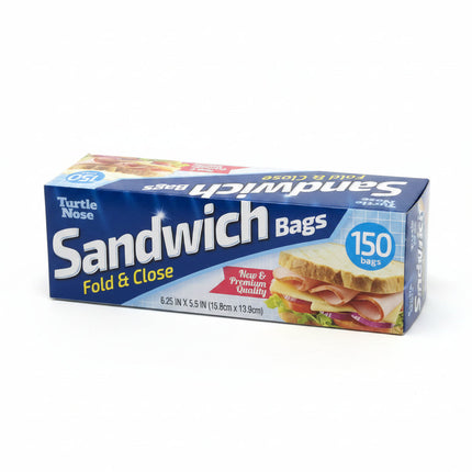 Turtle Nose Sandwich Bags (Fold & Close) 150ct