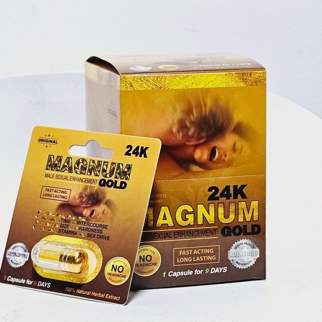 Magnum Gold 24K Capsule – Individually Sealed Single-Capsule Pack| | Item No.: 159