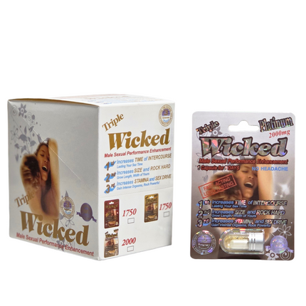 Triple Wicked 2000mg Male Enhancement | Box of 20 | Wholesale 3–24 Pack