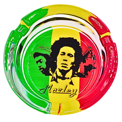 Glass Ashtray Bob Marley 6ct