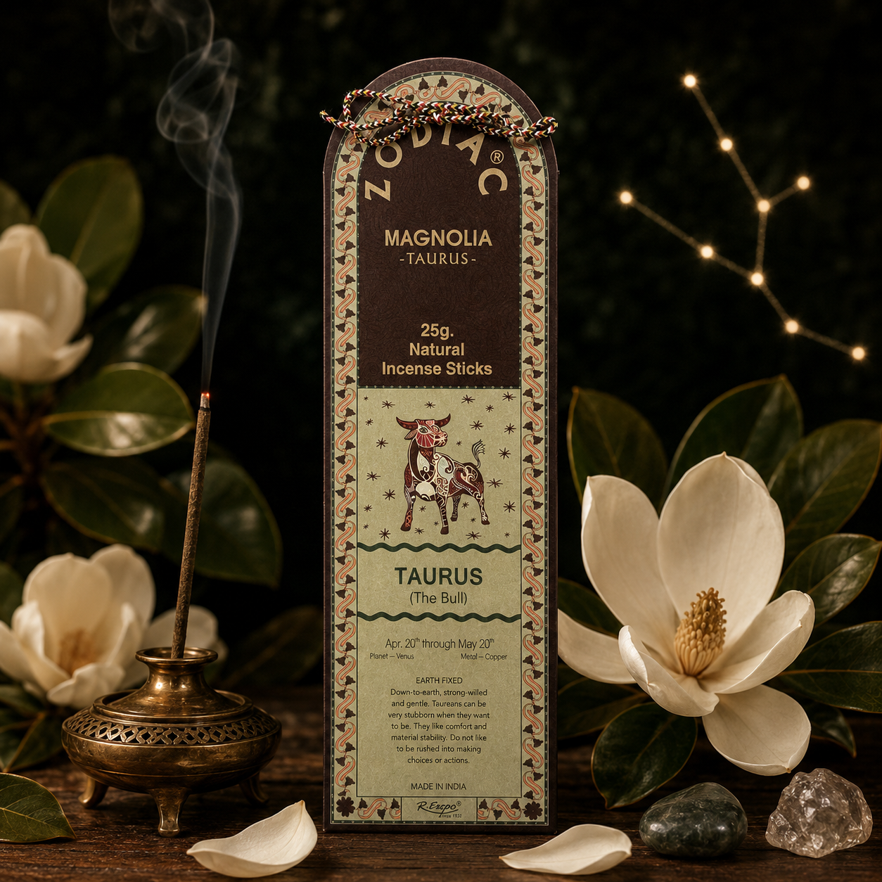 Song of India Taurus Magnolia Zodiac Incense Sticks – 25g