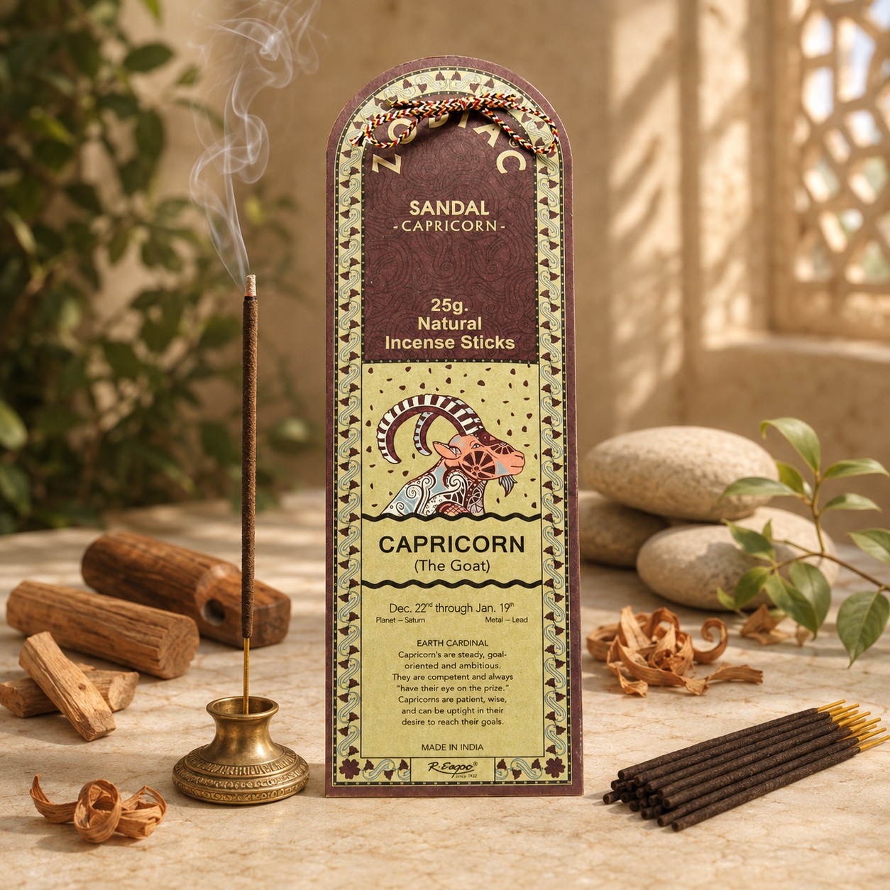 Song of India Capricorn Sandal Zodiac Incense Sticks – 25g