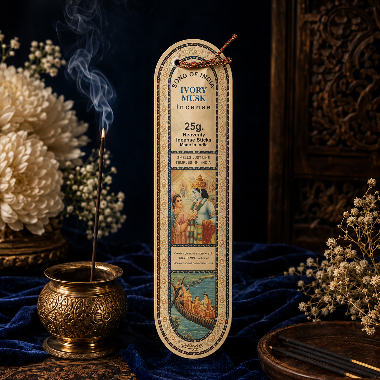 Title: Song of India Ivory Musk Incense Sticks 25g – Soft Warm Fragrance