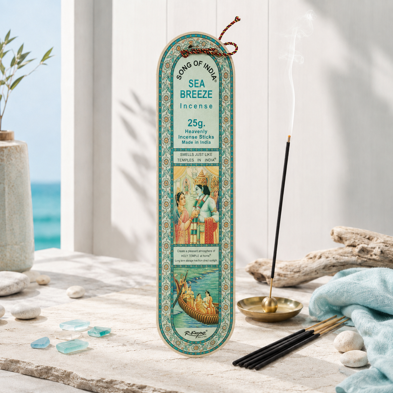 Song of India Sea Breeze Incense Sticks 25g – Fresh Aquatic Fragrance