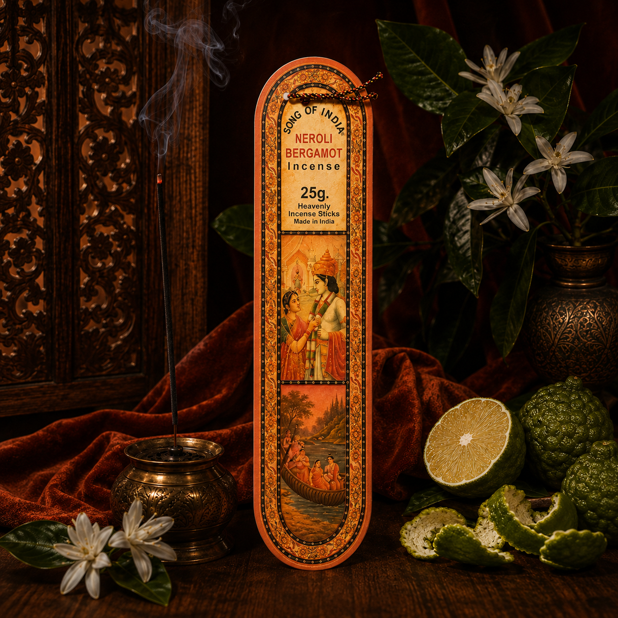 Song of India Neroli Bergamot Incense Sticks 25g – Citrus Floral Fragrance