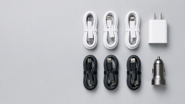 <h1>Phone accessories and charging,<br/> available by the case.</h1>
