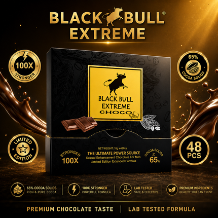 Black Bull Extreme Choco 65% Cocoa Men’s Wellness Chocolate | Item No.: 3627-BB