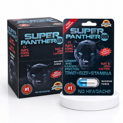 Super Panther 500K Triple Maximum Male Enhancement 24ct | Wholesale 3–24 Pack