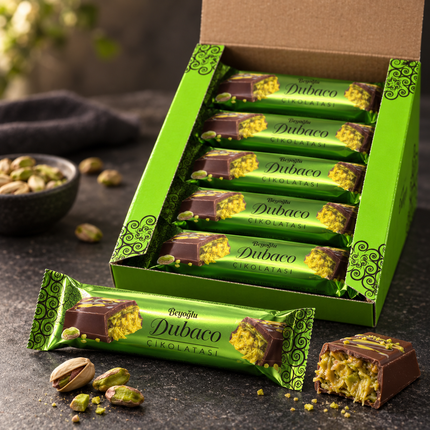 Premium Dubai Chocolate – Milk Chocolate with Pistachio Cream (24ct, 35g)