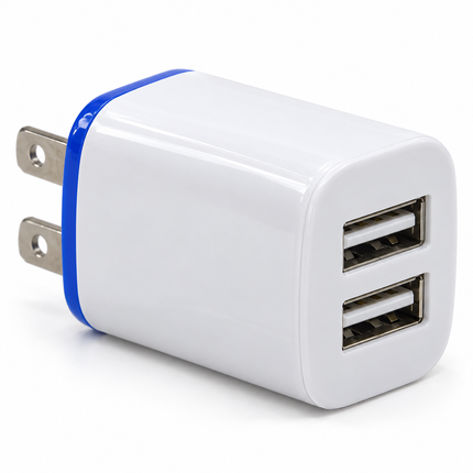 50-Pack USB-A Wall Charger Adapters – Assorted Colors | Bulk Wholesale USB Chargers in Display Jar