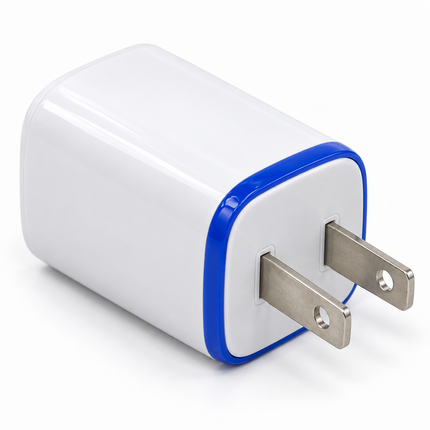 50-Pack USB-A Wall Charger Adapters – Assorted Colors | Bulk Wholesale USB Chargers in Display Jar
