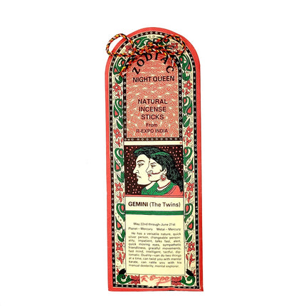 Song of India Gemini Night Queen Zodiac Incense Sticks 25g