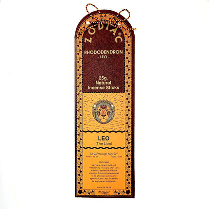 Song of India Leo Rhododendron Zodiac Incense Sticks 25g
