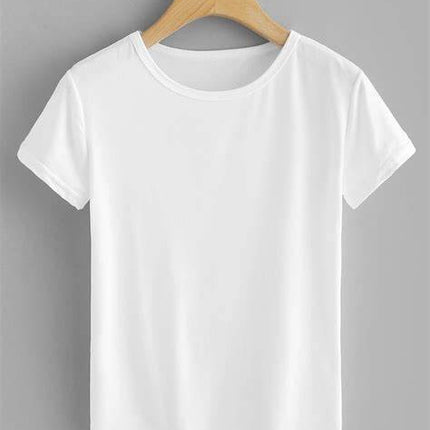 White Short Sleeve T-Shirt – Everyday Cotton Crew Neck Tee | S–6XL Wholesale