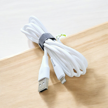 Braided USB-A to USB-C Charging Cable – 3 ft & 6 ft | White | Fast Charging