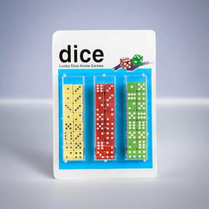 Dice Home Games Tri- Color 48ct. pack/ Card| Item no.: 1732