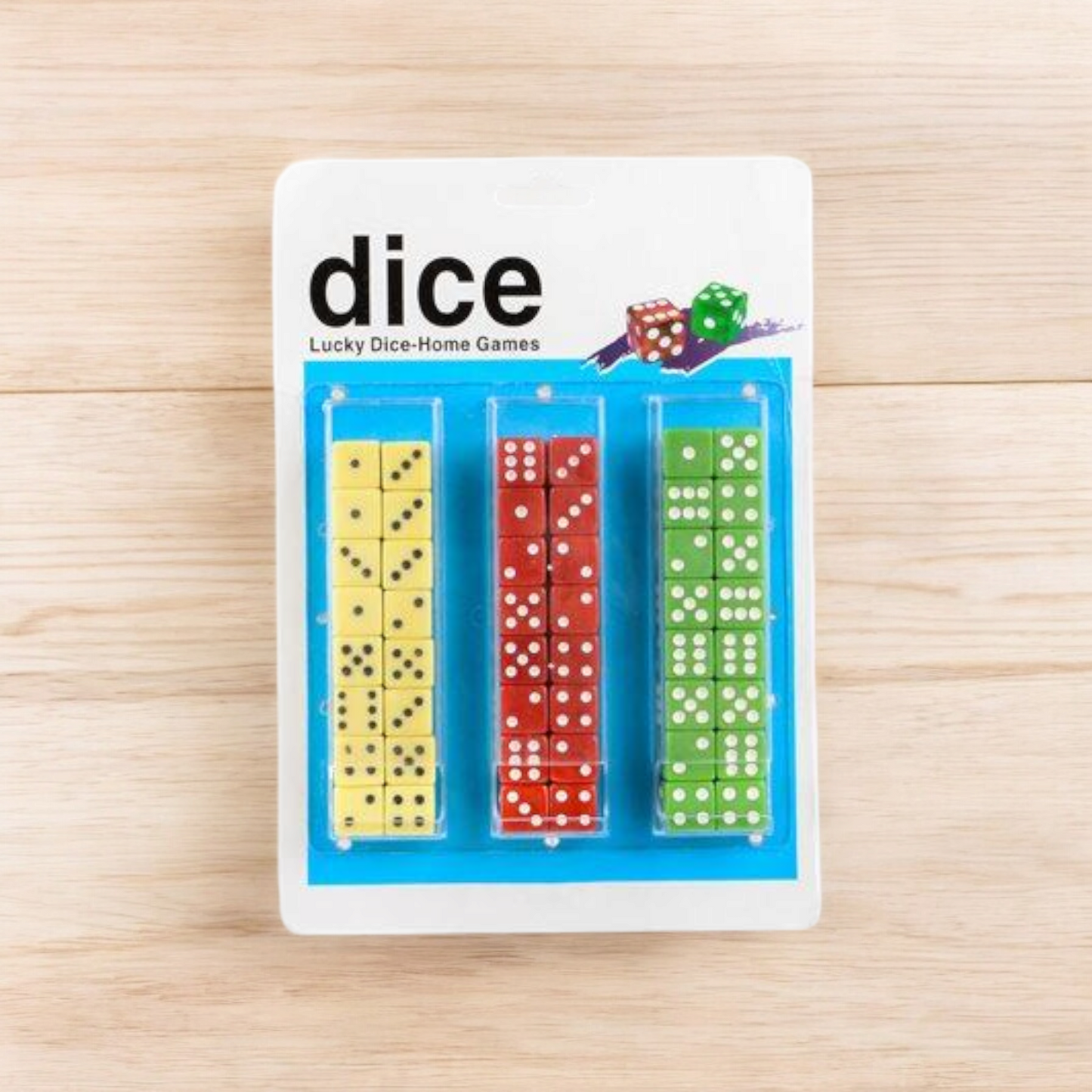 Dice Home Games Tri- Color 48ct. pack/ Card| Item no.: 1732