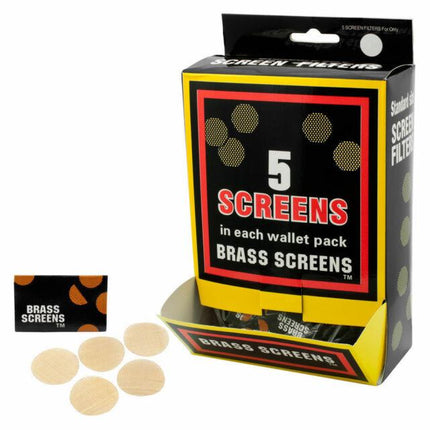 Pipe Screens Brass (5pic) 100ct