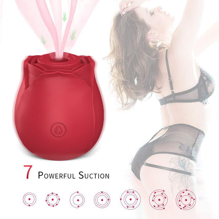 Rose Shape V Sucking Vibrator