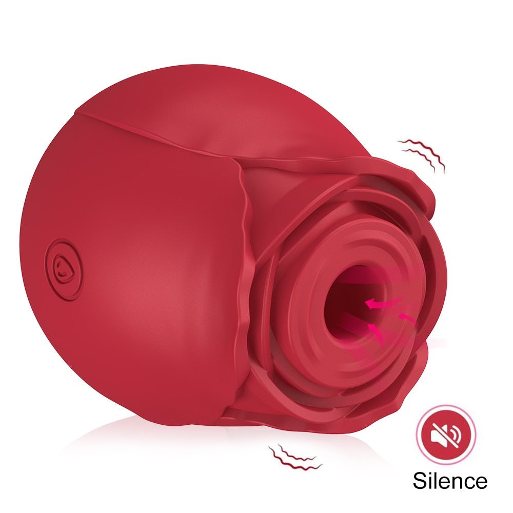 Rose Shape V Sucking Vibrator