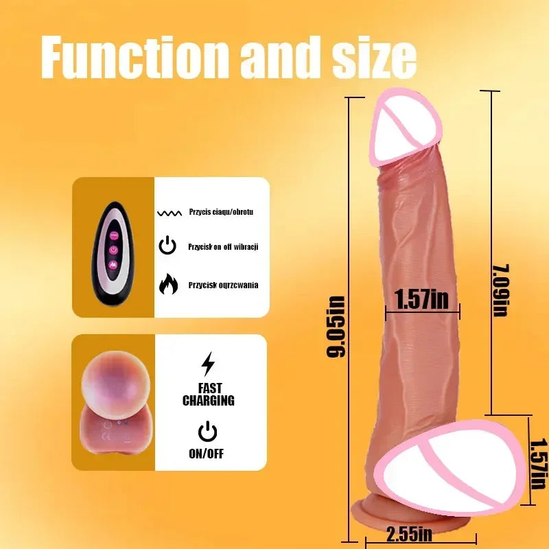 Realistic Dildo with G-Spot Stimulation Remote Control