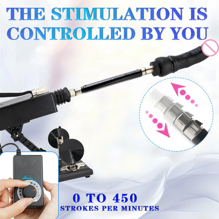 Automatic Sex Machine with Adjustable Speed and Accessories