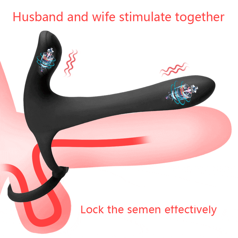 Dual Penetration Male Penis Vibrator