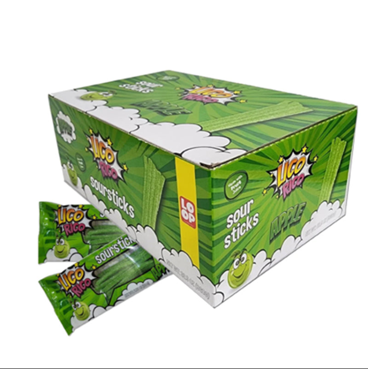 Lico Rico Apple Sour Stick 2.82oz (80g) 12ct