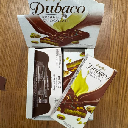Premium Dubai Chocolate – Milk Chocolate with Pistachio Cream (6pcs, 200g)