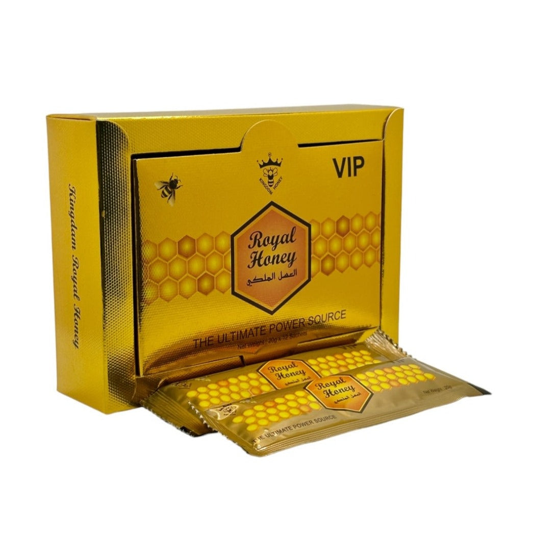 Royal Honey VIP Sachets – 12 × 20g Individually Packed Honey Portions| Item No.: 2098