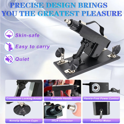 Automatic Sex Machine with Adjustable Speed and Accessories