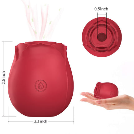 Rose Shape V Sucking Vibrator