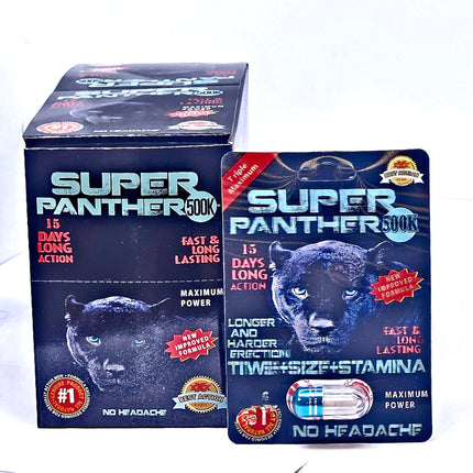 Super Panther 500K Triple Maximum Male Enhancement 24ct | Wholesale 3–24 Pack