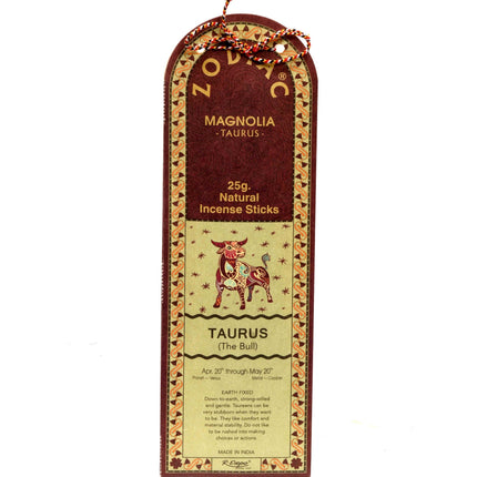 Song of India Taurus Magnolia Zodiac Incense Sticks 25g