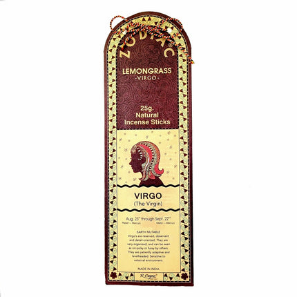 Song of India Virgo Lemongrass Zodiac Incense Sticks 25g