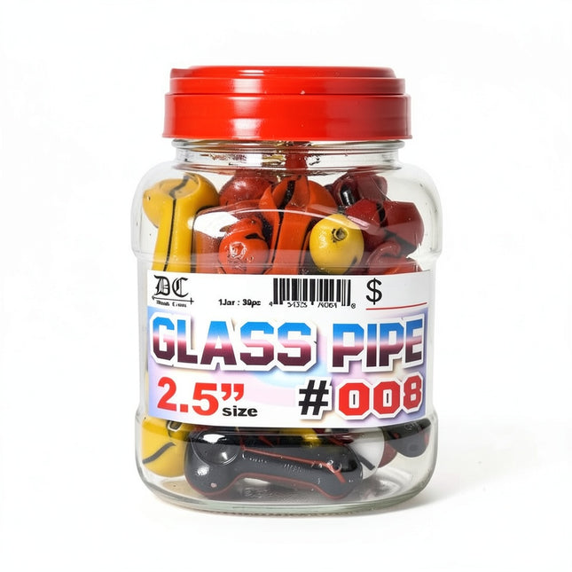 Glass Medium Pipe Jar 65ct