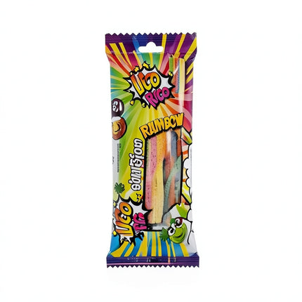 Lico Rico Rainbow Sour Stick (80g) 12pcs