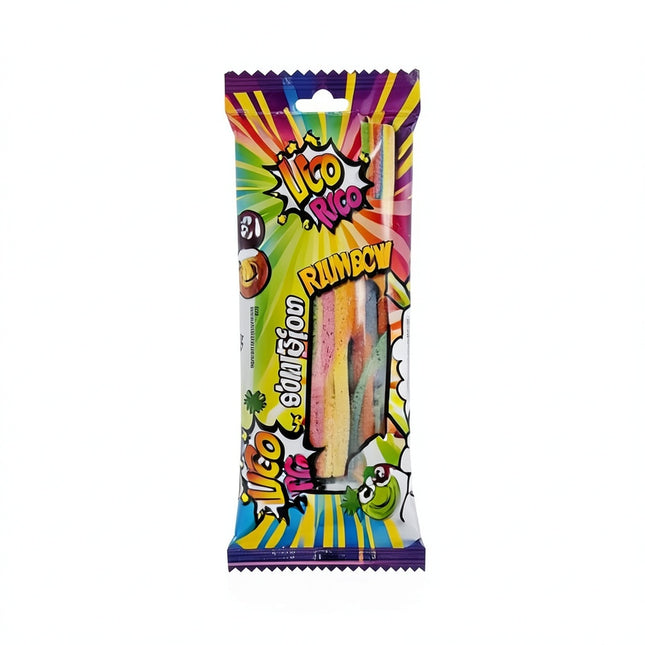 Lico Rico Rainbow Sour Stick (80g) 12pcs