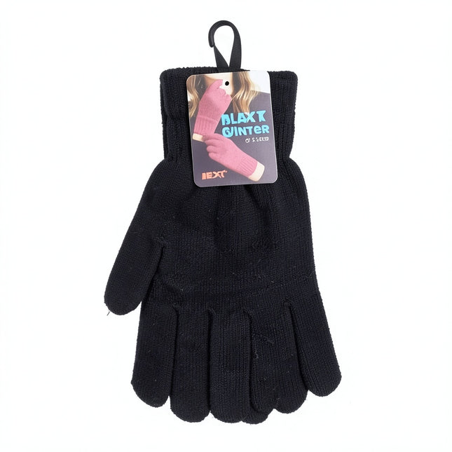 Next Black Winter Gloves (1 Size) 12ct