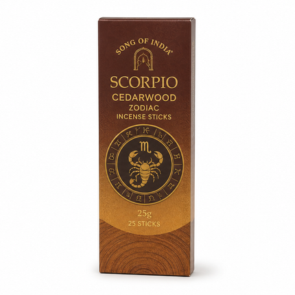 Song of India Scorpio Cedarwood Zodiac Incense Sticks | 25g, 25 Sticks