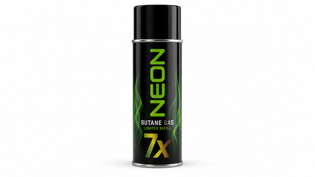 Neon Butane Gas Lighter Refill 7X 12ct