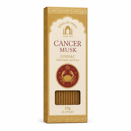 Song of India Cancer Musk Zodiac Incense Sticks | 25g, 25 Sticks